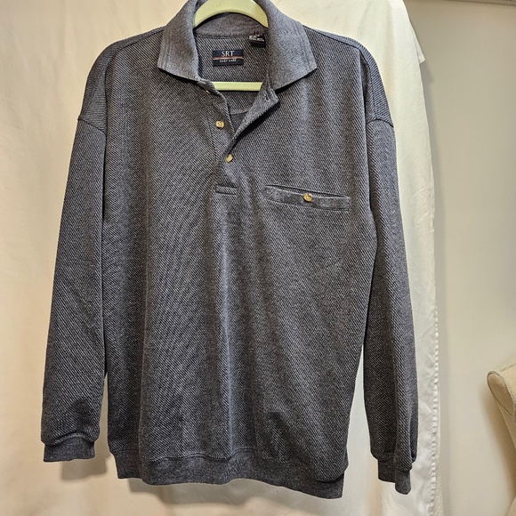 SRT Other - 2for$20 SRT easy care blue pull over collar button down golf business casual med